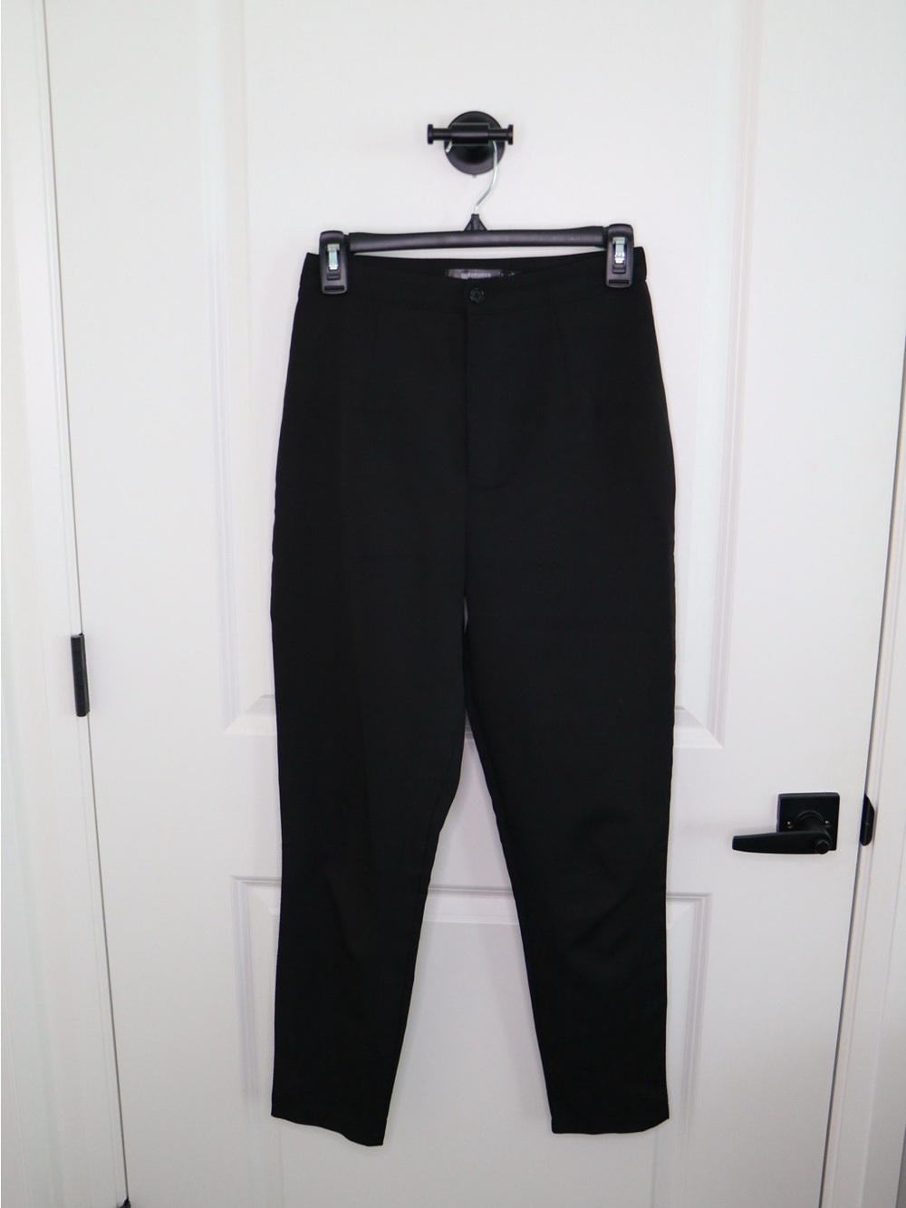 Missguided Black High-Waisted Tapered Trousers